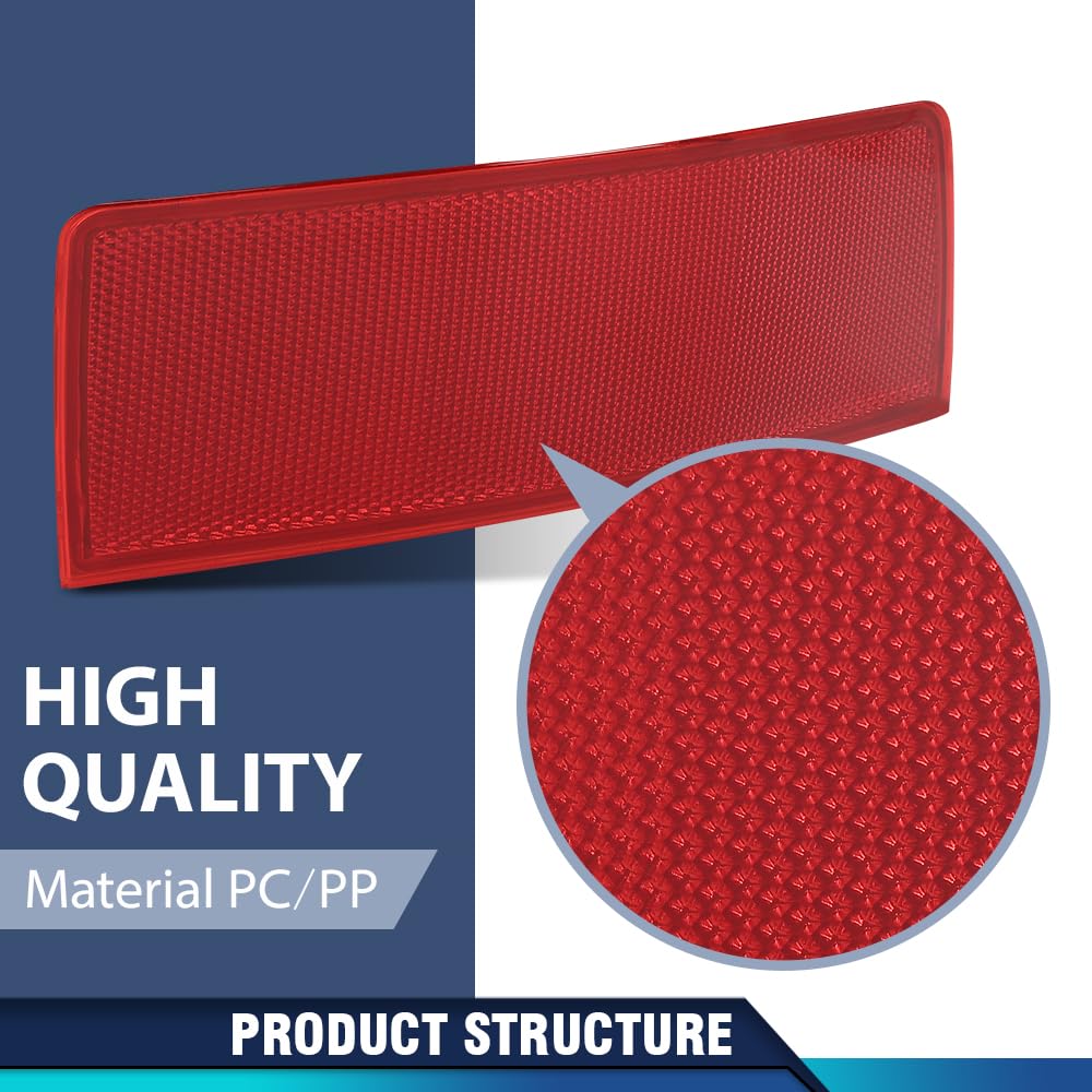 PIT66 Rear Bumper Reflector Lights 1 Pair, Red