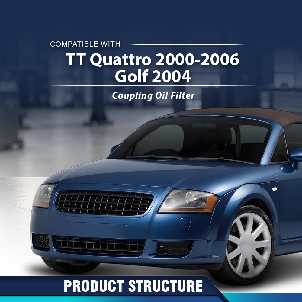 PIT66 Coupling Oil Filter Plastic Black Fit Audi TT Quattro 2000-2006
