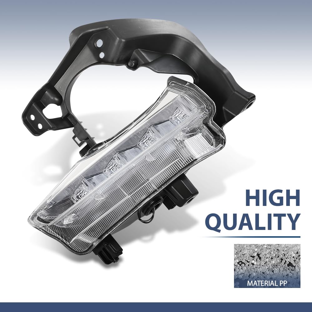 PIT66 LED Fog Lights w/Bulbs Compatible with Toyota Highlander 2014-2016