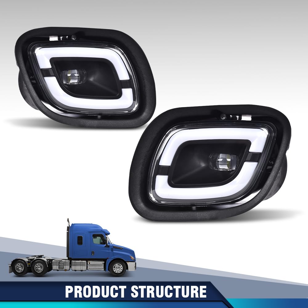 PIT66 LED Fog Lights Compatible with Freightliner Cascadia 2008-2017