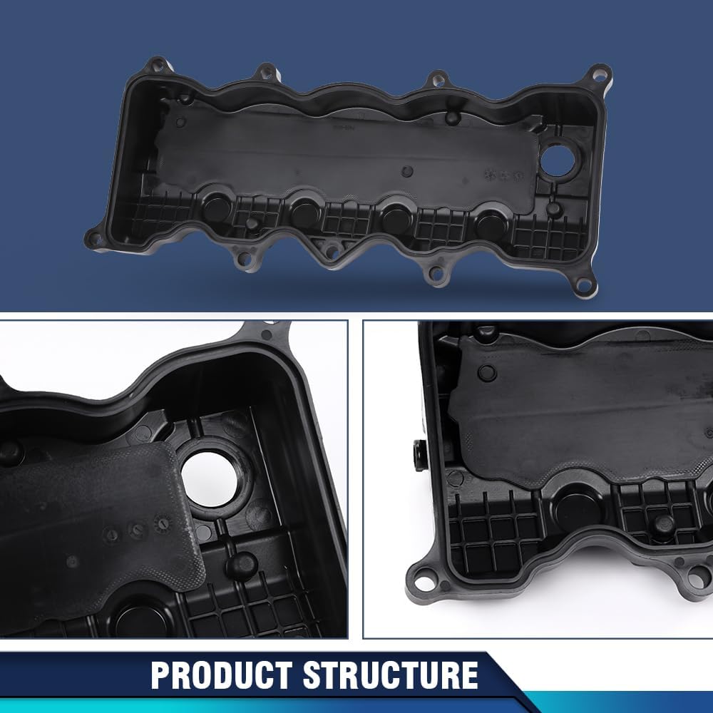 PIT66 Engine Valve Cover w/Gasket Compatible with Honda Civic 1.8L L4 SOHC 2006-2015 Fit Honda HRV 1.8L L4 SOHC 2016-2019 12310-RNA-A01, 12310RNAA01 Black