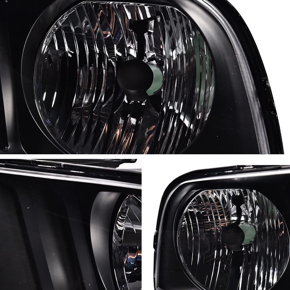 PIT66 Headlights Assembly Fit 2005-2009 Ford Mustang