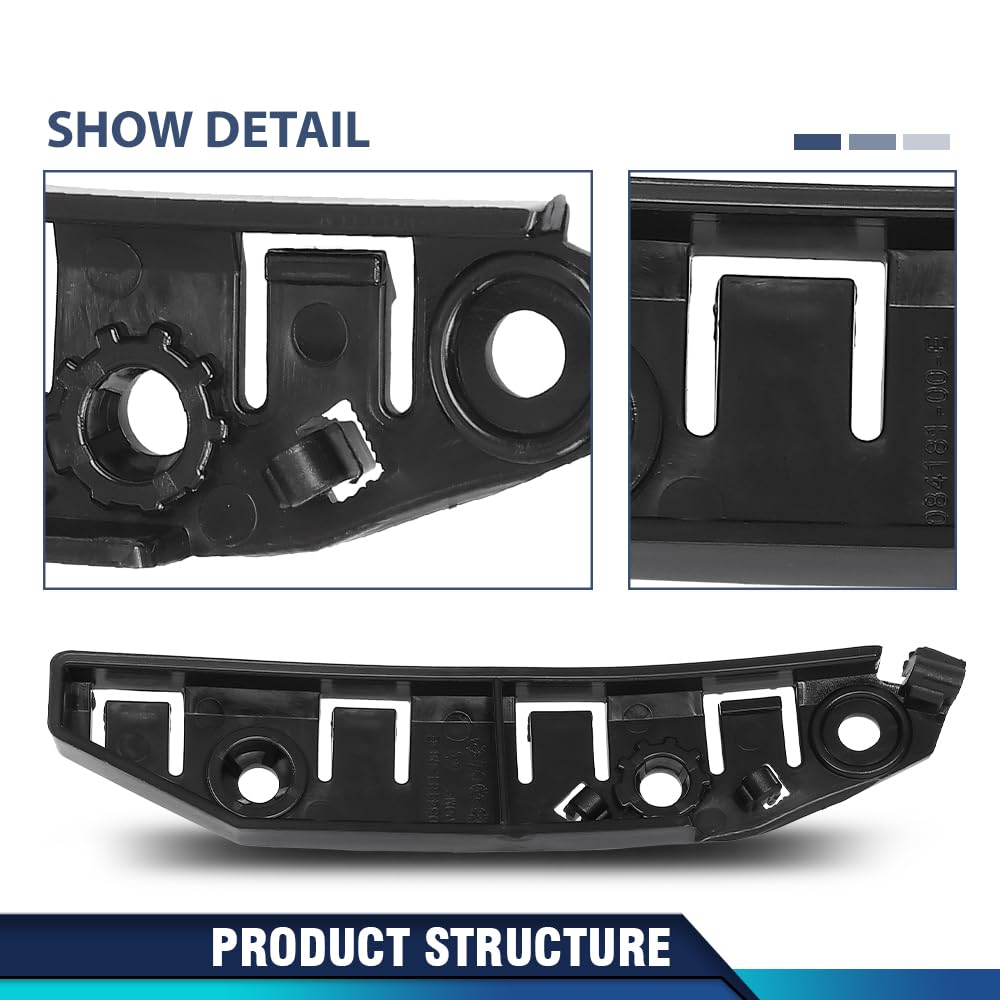 PIT66 Front Bumper Bracket Support Left Side, Black
