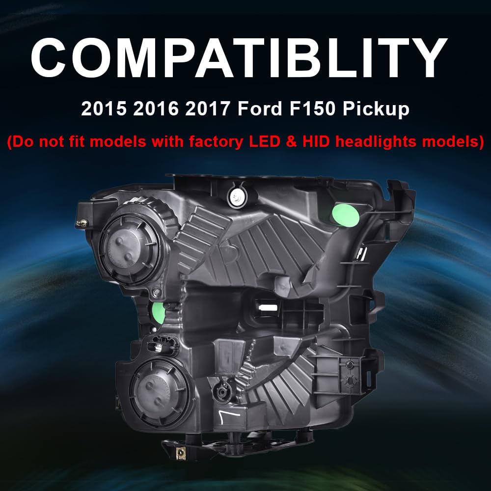 PIT66 Headlights Assembly Fit 2015 2016 2017 Ford F150