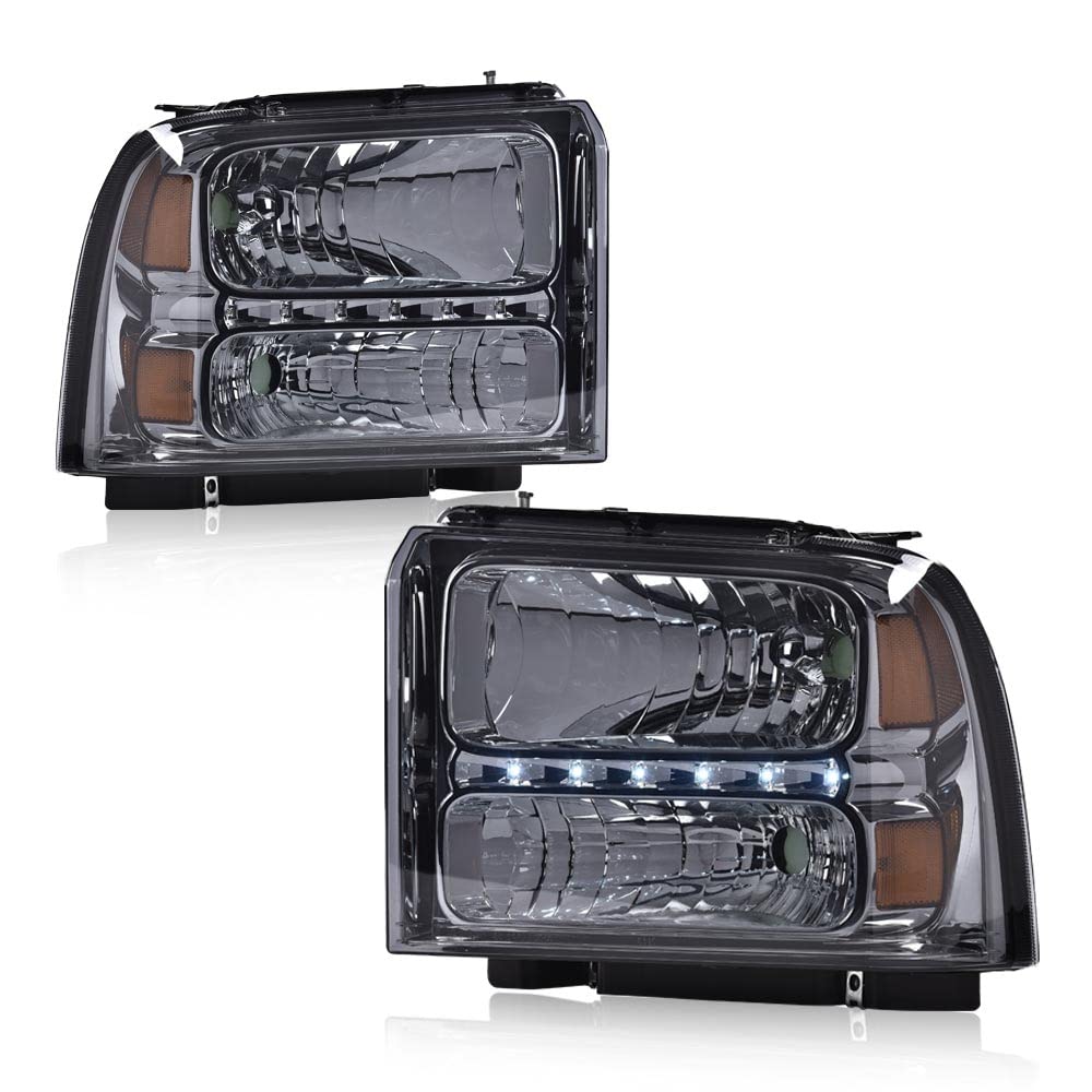 PIT66 LED Point Headlight Fit 2005-2007 Ford F250 F350 F450 F550 Super Duty