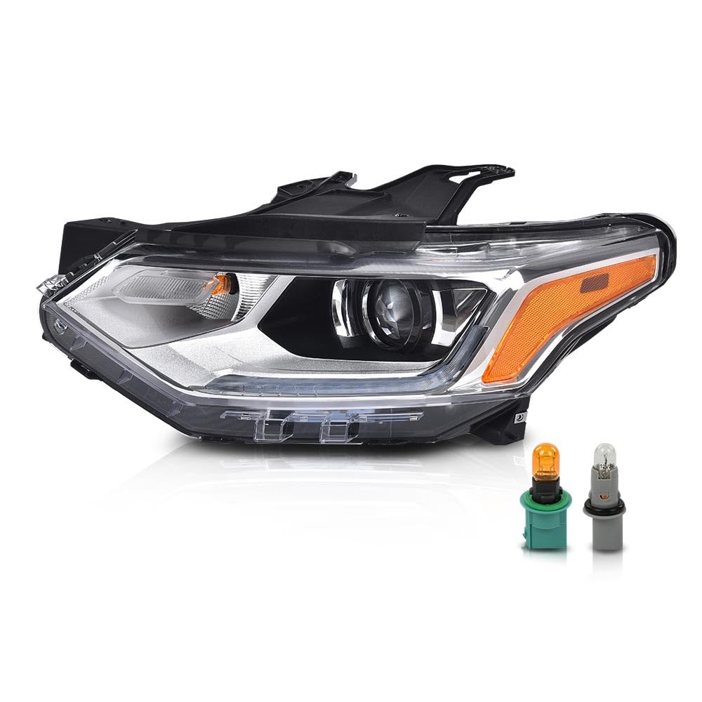 PIT66 HID/Xenon Headlight Assembly w/LED DRL & Side Marker Light w/o D3S HID Bulb Compatible with Chevy Traverse 2018-2021 84721414, GM2502487 Left Driver