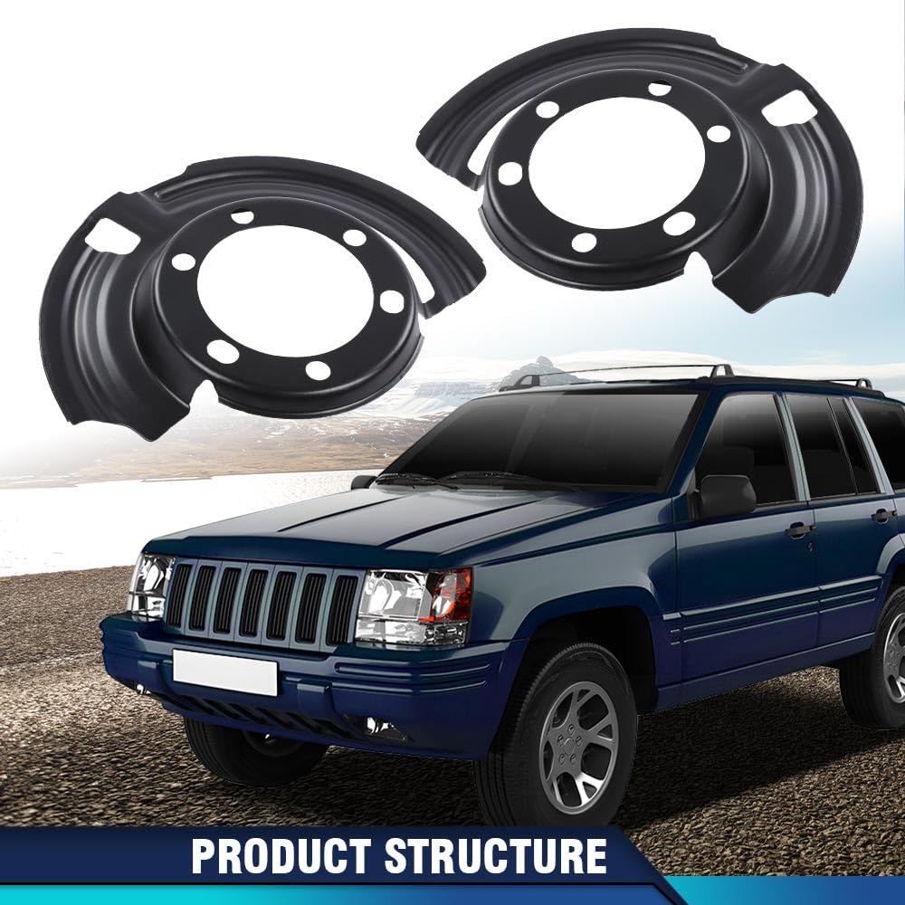 PIT66 Front Brake Dust Shield Pair Fit Jeep Cherokee XJ 1984-2001
