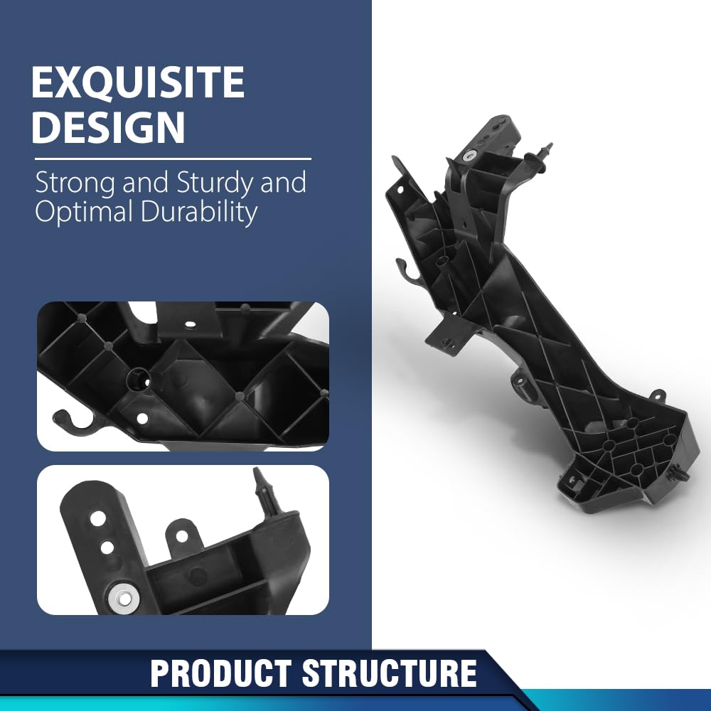 PIT66 Front Headlight Headlamp Bracket Driver Side Compatible with Jeep Grand Cherokee 2011-2013 5156135AA, CH2508106 Black