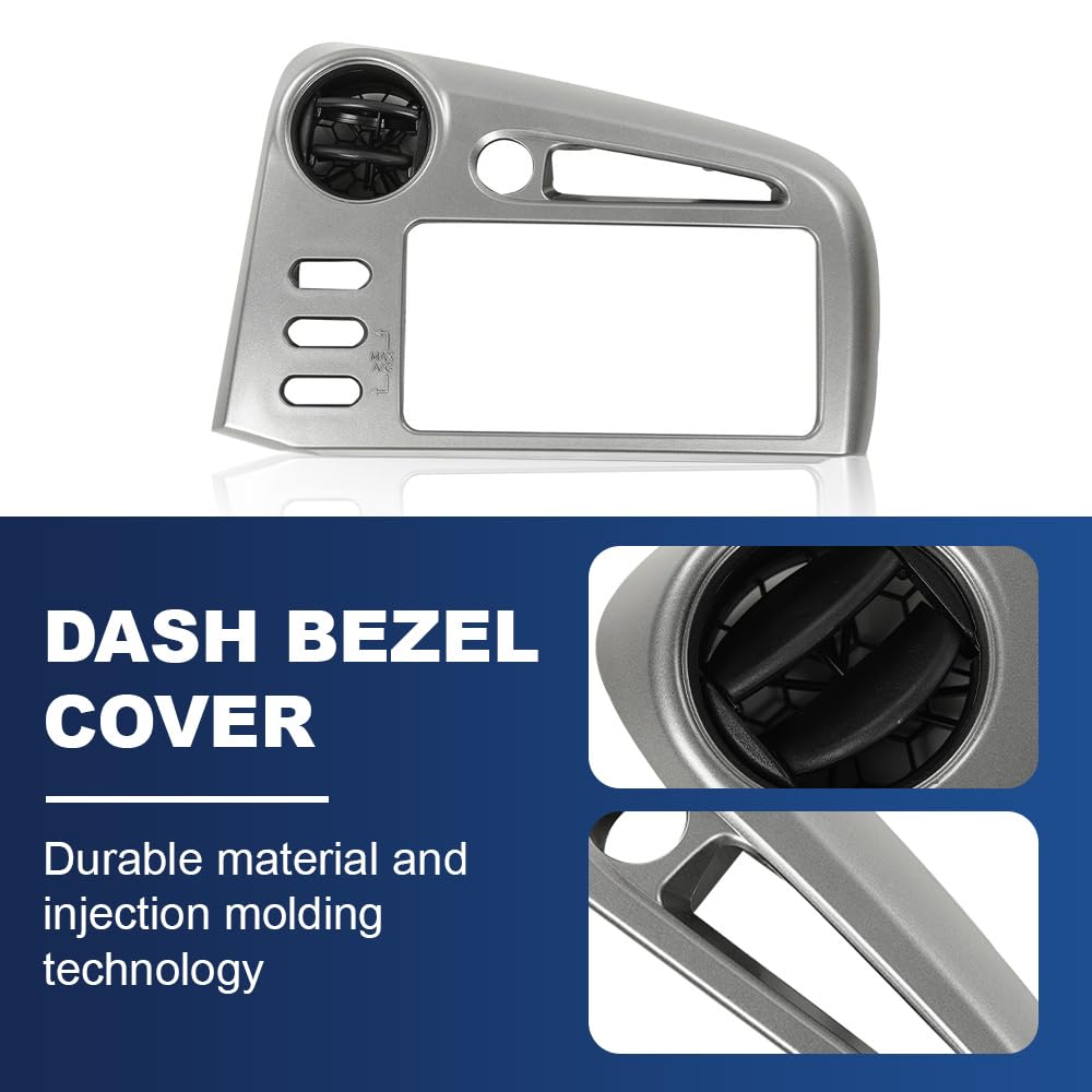 PIT66 Dash Radio Bezel Vent Fit Toyota Matrix Vibe 2003-2008 Silver