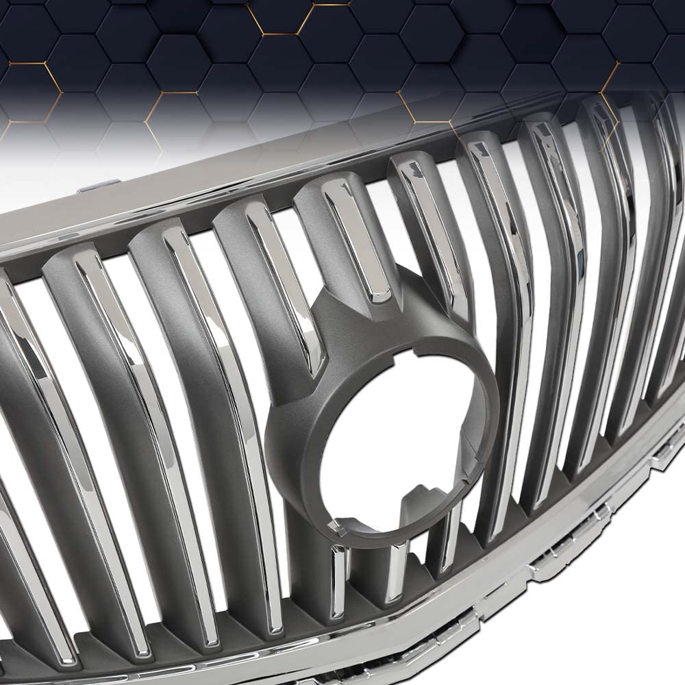 PIT66 Front Upper Bumper Grille Assembly Fit Buick Verano 2012-2017, Chrome