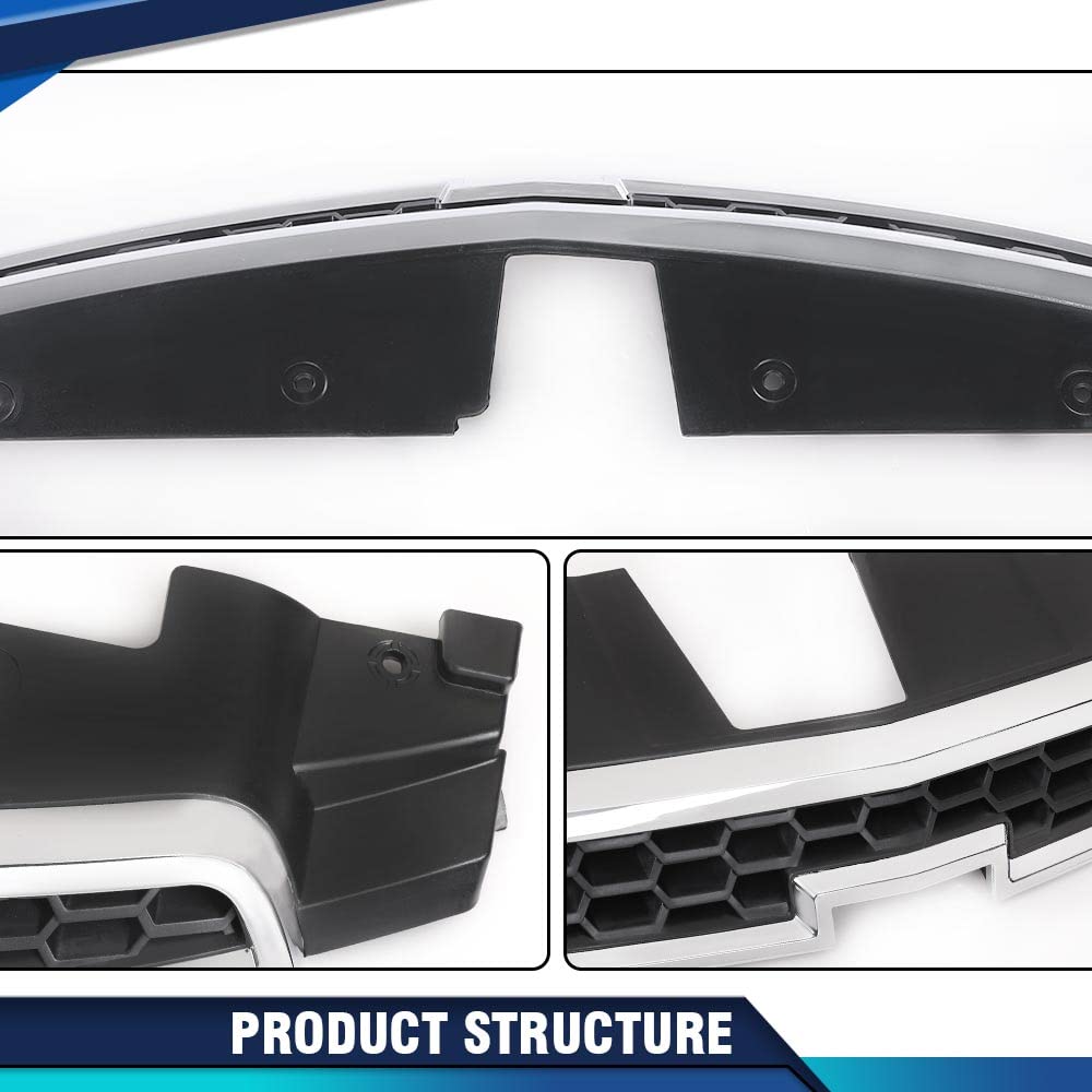 PIT66 Front Upper & Lower Grille Compatible with Chevy Cruze 2011-2014