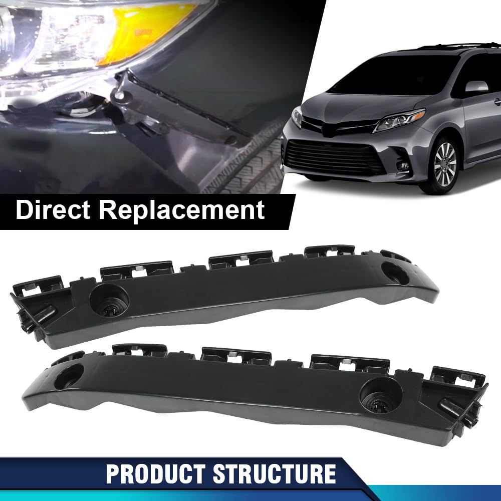 PIT66 Front Bumper Cover Support Brackets, TO1043116, TO1042116 LH&RH
