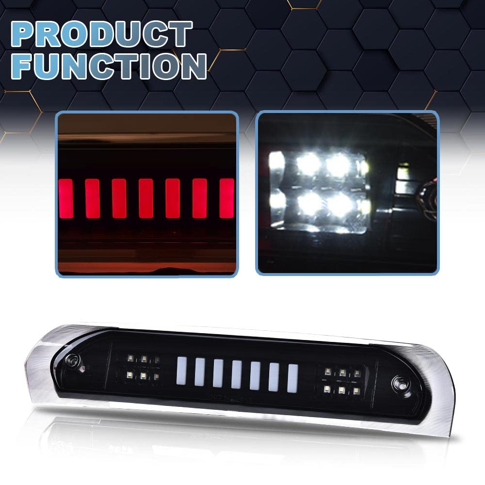 PIT66 LED 3rd Brake Light Fit 2002-2008 Dodge Ram 1500 Black Housing