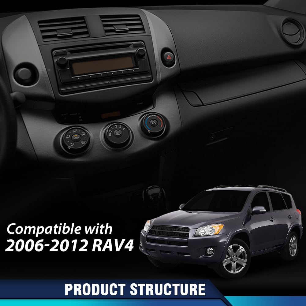 PIT66 Center Dash Air Vent Bezel Black Fit Toyota Rav4 2006-2012