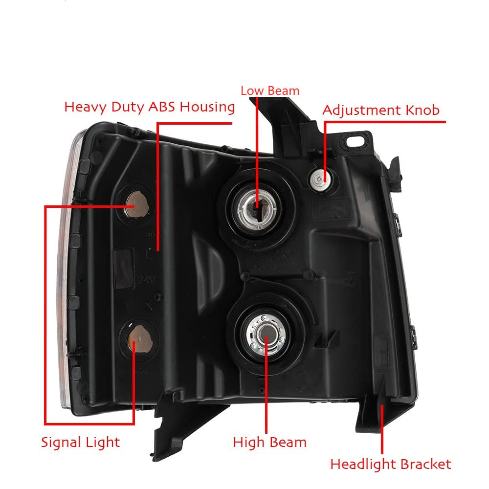 PIT66 Headlights Compatible With 07-13 Chevy Silverado
