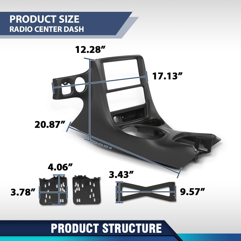 PIT66 Double Din Dash Kit Fit Chevy Corvette C5 1997-2004 Black