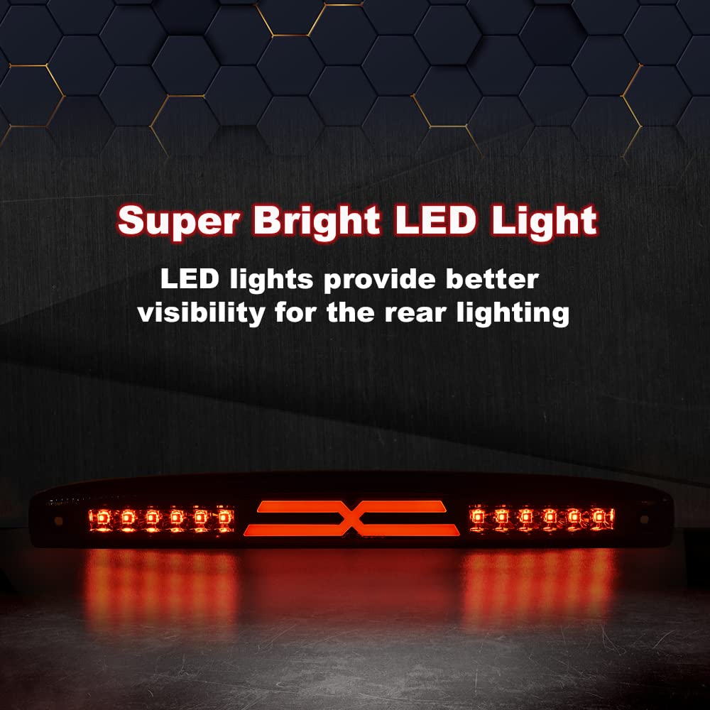 PIT66 LED 3rd Brake Light Fit Dodge Ram 2500 3500 2003-2006 Chrome Housing