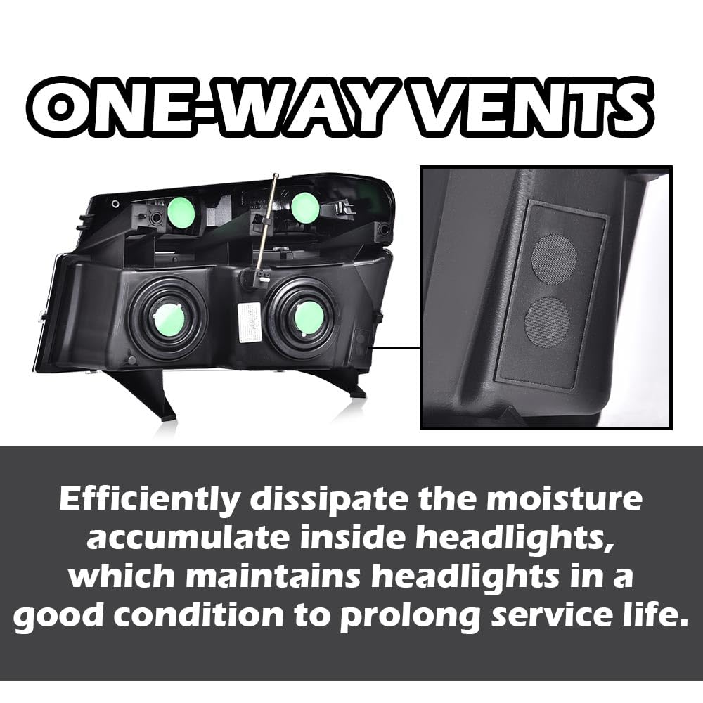 PIT66 Headlight Assembly Compatible with Chevy Colorado GMC Canyon 2004-2012 Fit 2006 Isuzu i-280 i-350/2007-2008 Isuzu i-290 i-370 Clear Lens Chrome Housing Clear Reflector Headlamps Accessories