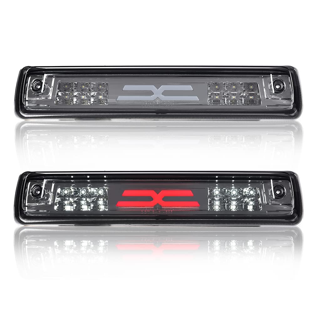 PIT66 3rd Brake Light, Compatible with 2015-2018 Colorado/Canyon X Type Led Bar High Mount Stop Light Rear Tail Cargo Lamps Tea Cover White Housing