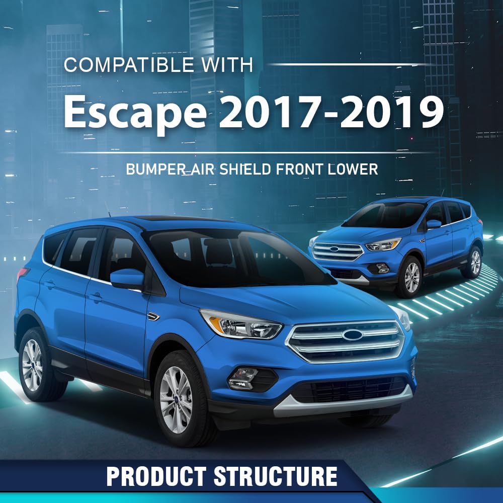 PIT66 Front Lower Engine Splash Shield Bumper Air Fit Ford Escape 2017-2019