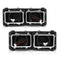 PIT66 Headlight Housing Base Pair Compatible with Freightliner FLD 112 120 Truck 1989-2003 A0615605002, A0615605003 Black