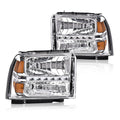 PIT66 LED Point Headlight Fit Ford F250 F350 F450 F550 Super Duty 2005-2007