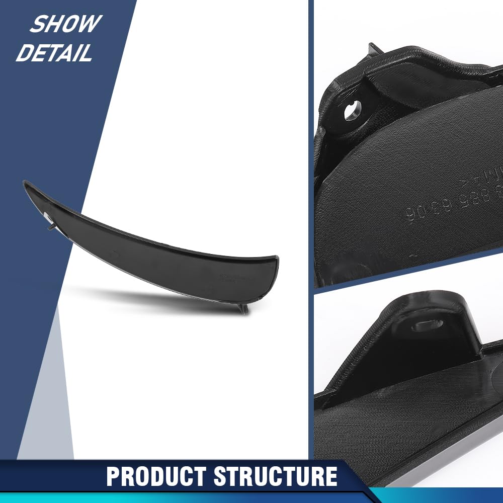 PIT66 Front Left Bumper Trim Molding 1 Pc, MB1046183 Black