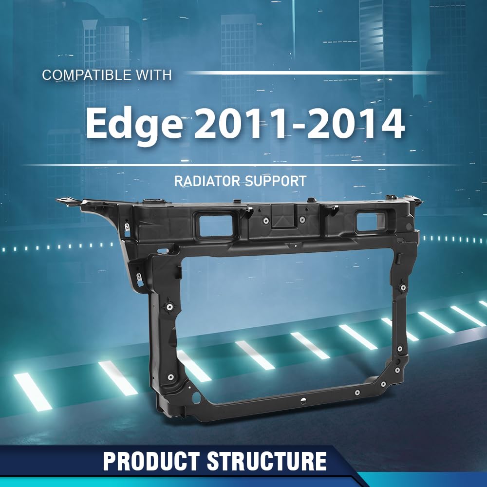 PIT66 Front Radiator Support Compatible with Ford Edge 2011 2012 2013 2014 CT4Z16138C, FO1225230 Black
