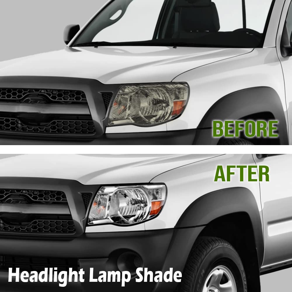 PIT66 Headlight Lens Cover, Fit 2005-2011 Toyota Tacoma Base | Pre-Runner | X-Runner | SR5