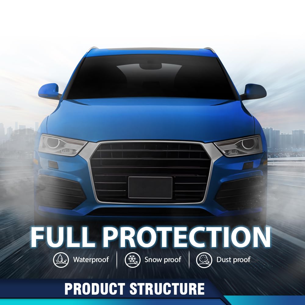 PIT66 Front Headlight Washer Cover Left and Right Side Pair Compatible with Audi Q3 2015-2018 8U0955276E, 8U0955275E Black PC