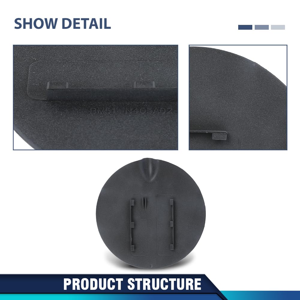 PIT66 Fuel Tank Filler Door Black Compatible with Ford Focus 2012-2018 BM5Z54405A26A, BM5Z-54405A26-A