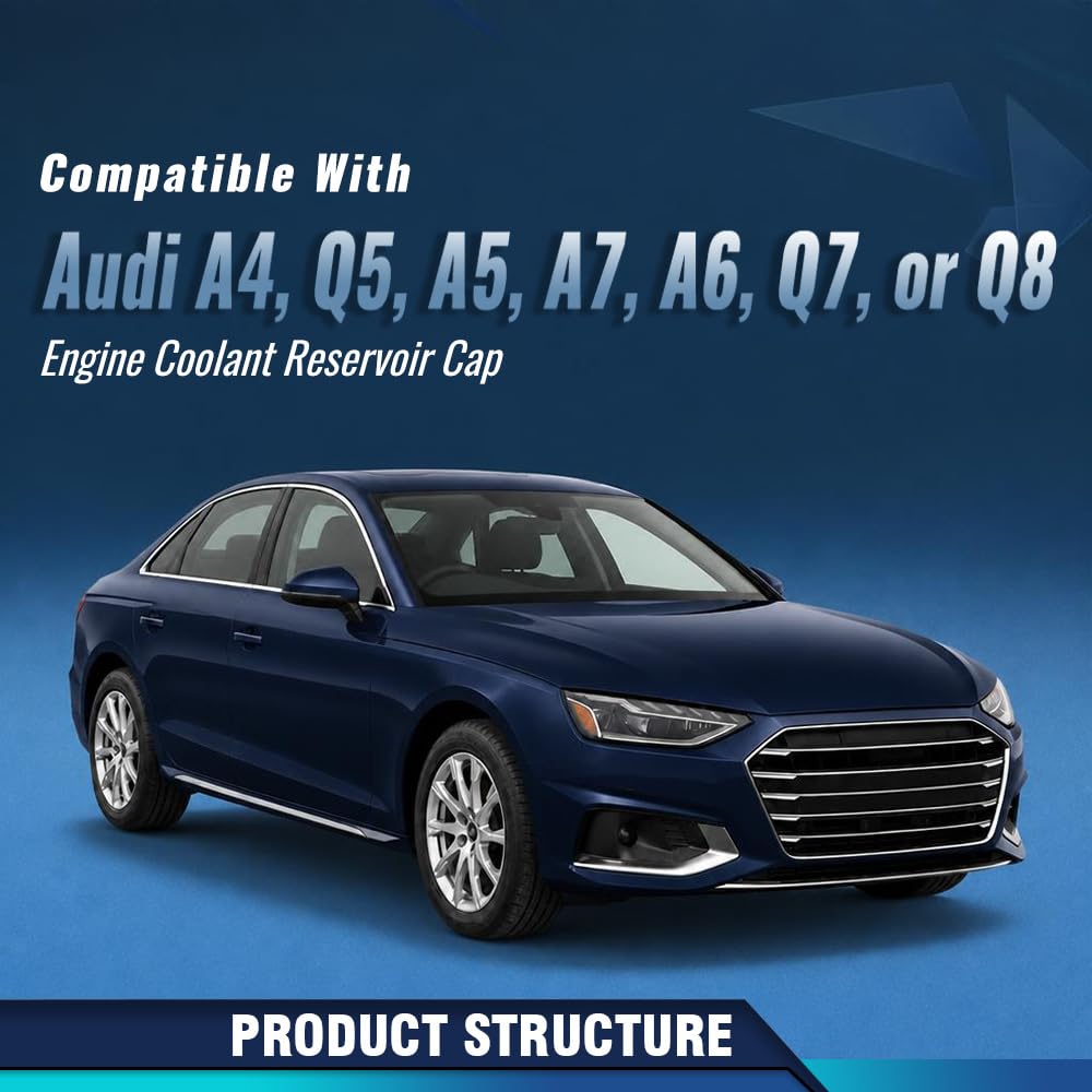 PIT66 Engine Coolant Reservoir Cap Fit Audi A4, Q5, A5, A7, A6, Q7, Q8
