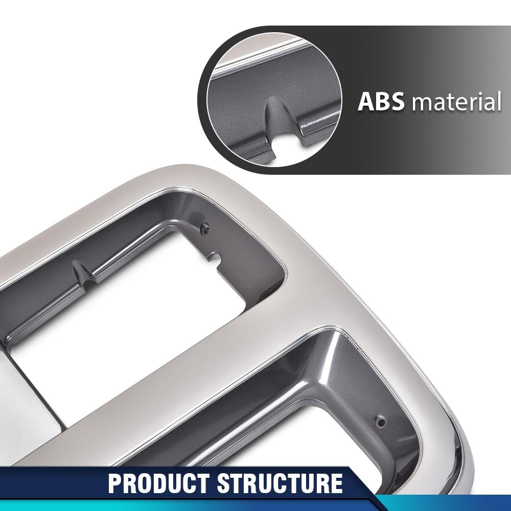 PIT66 Chrome Headlight Bezel Trim Surround Pair Compatible with Chevy G10/G20 1992-1995, G30 1992-1996, P30 Base 1992-1996 15685966 15685965 GM2513187 GM2512187