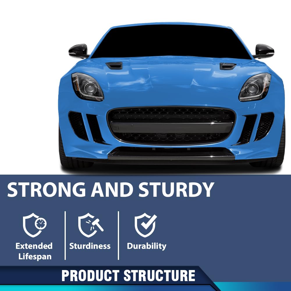 PIT66 Front Grill Surround Molding Fit Jaguar F-Type 2014-2017 Glossy Black