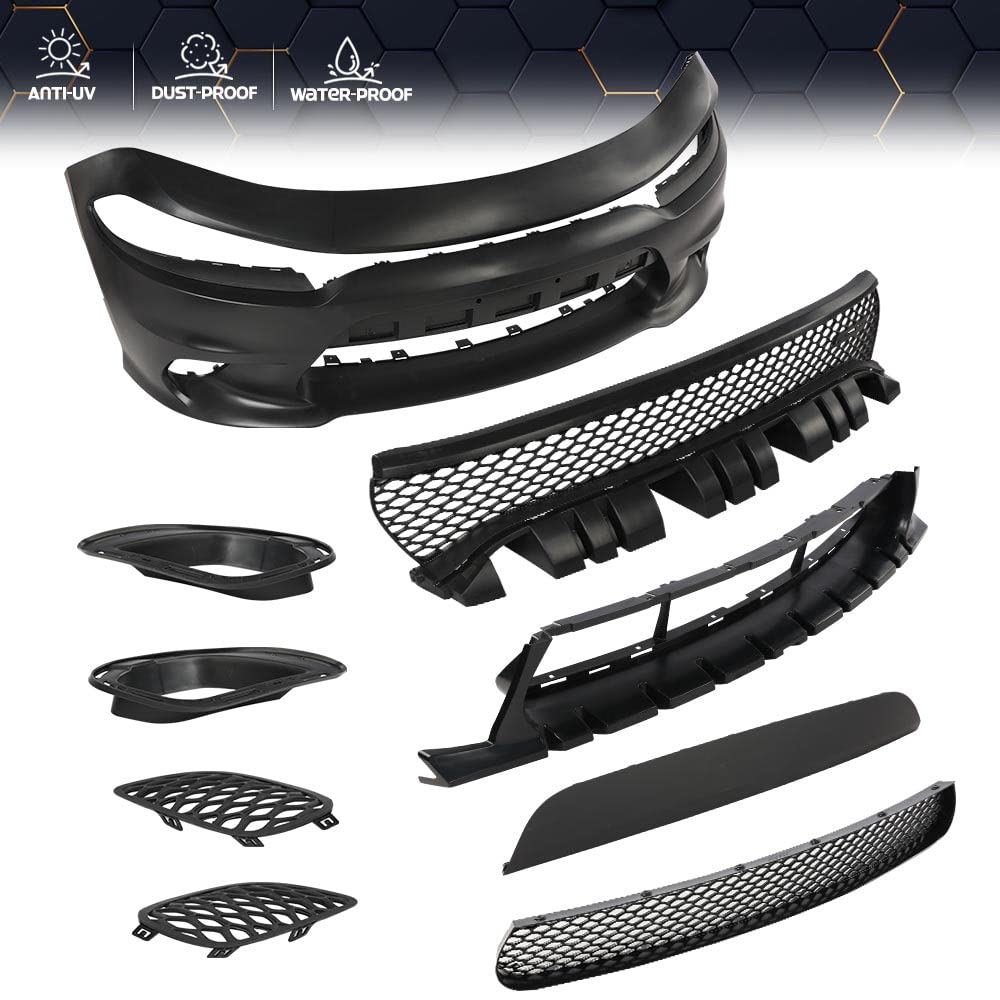 PIT66 Front Bumper Replacement Body Kit Fit 2015-2022 Dodge Charger SRT