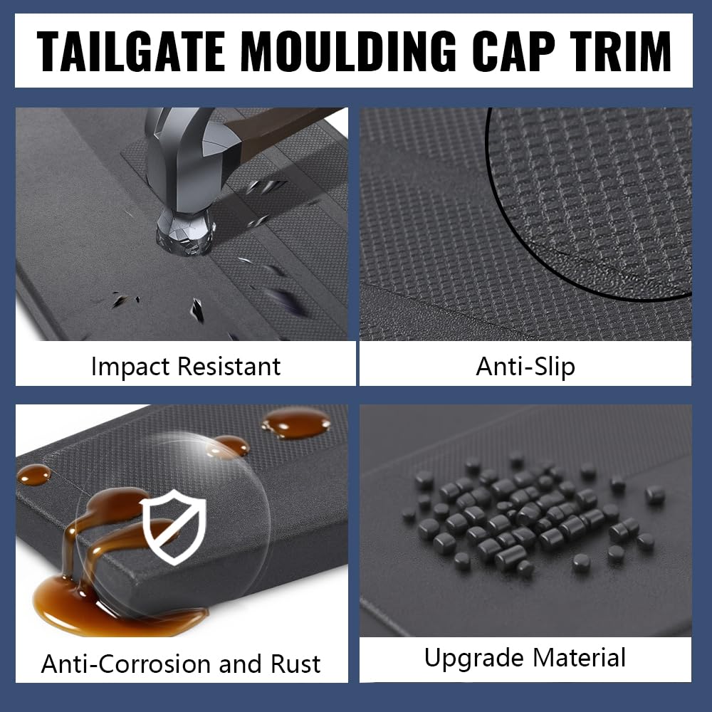 PIT66 Tailgate Cap Fit Chevy Silverado GMC Sierra 1999-2007 Fleetside