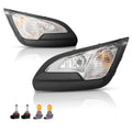 PIT66 Halogen Fog Lights Compatible with Ford EcoSport 2018 2019 2020 2021 2022 Fog Lamps Assembly w/Cover Bezels Pair GN1Z15266AA, GN1Z15266AB Clear Lens
