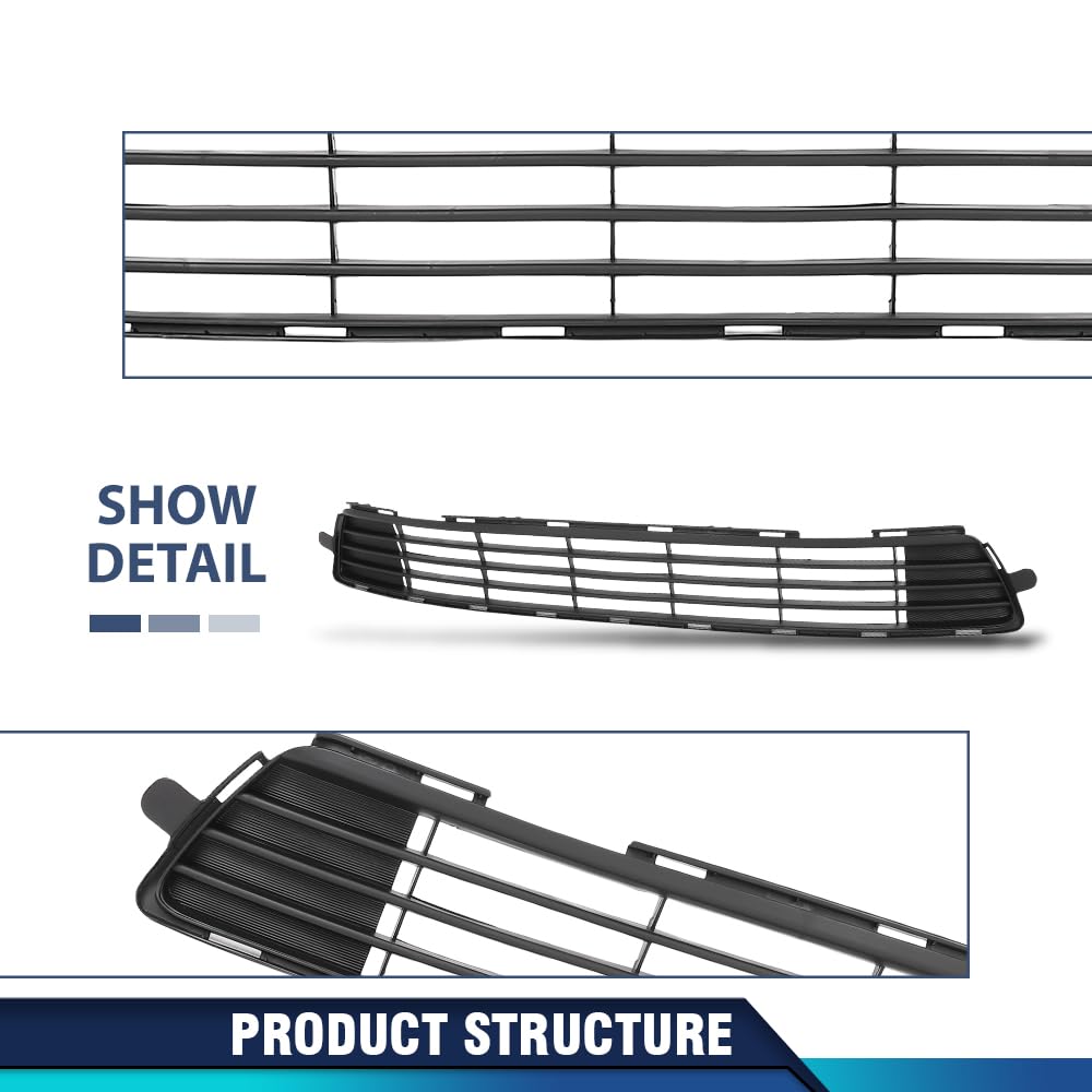 PIT66 Front Bumper Upper Lower Grille Set Fit Toyota Corolla 2011-2013
