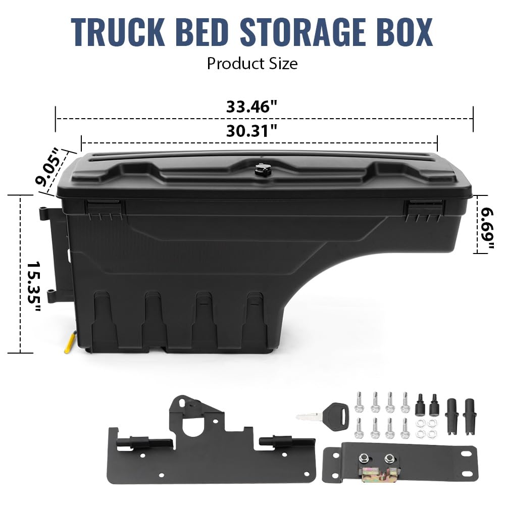 PIT66 Left Right Truck Bed Storage Box Toolbox Fit Toyota Tacoma 2005-2021