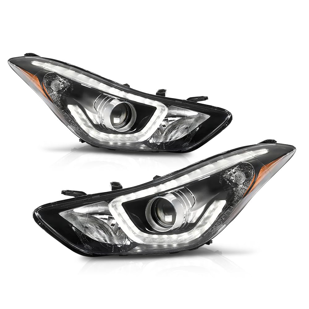 PIT66 LED Headlights Assembly Pair Fit 2014-2016 Hyundai Elantra