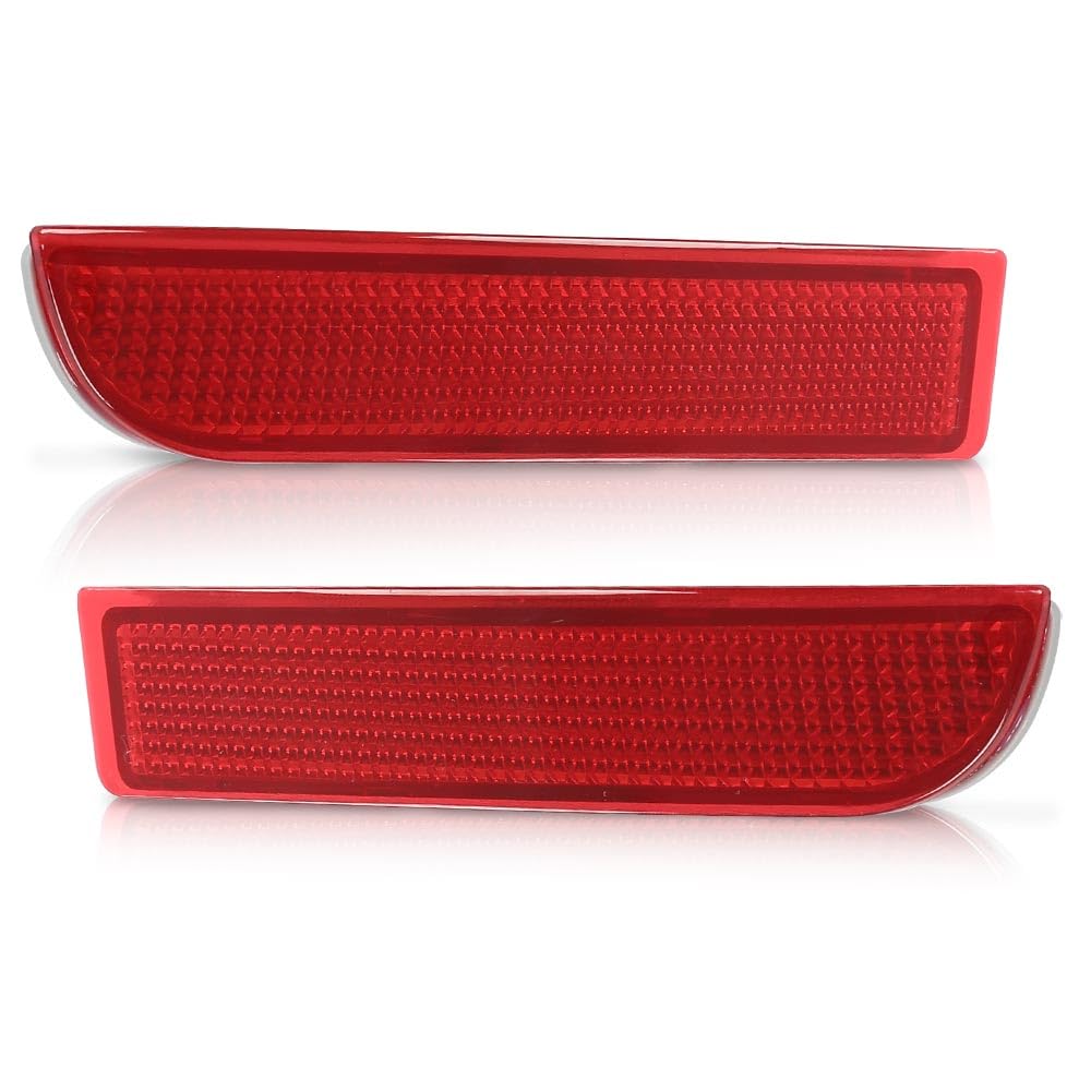 PIT66 Tail Brake Stop Lamp Rear Bumper Reflector Compatible with Toyota RAV4 2006-2012 Pair Red