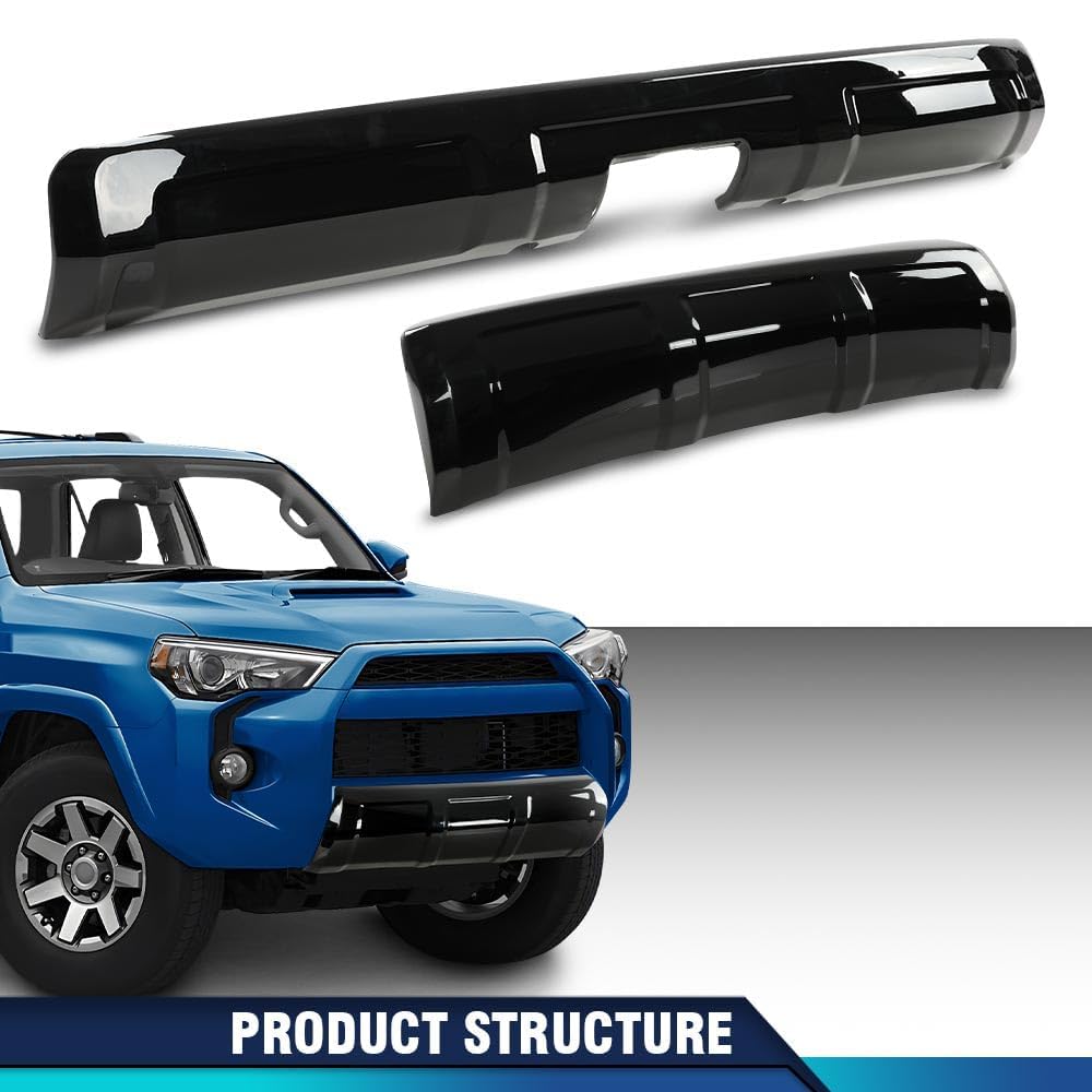PIT66 Front & Rear Lower Valance Panel Bumper Cover, Black