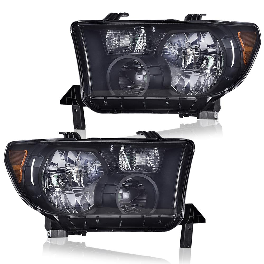 PIT66 Headlights Assembly Fit 2007-2013 Toyota Tundra, 08-17 Sequoia