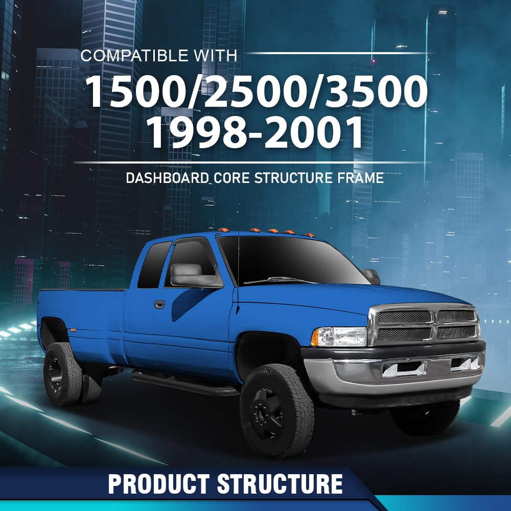 PIT66 Mist Gray Dash Core Structure Frame Fits Dodge Ram 1998‑2001