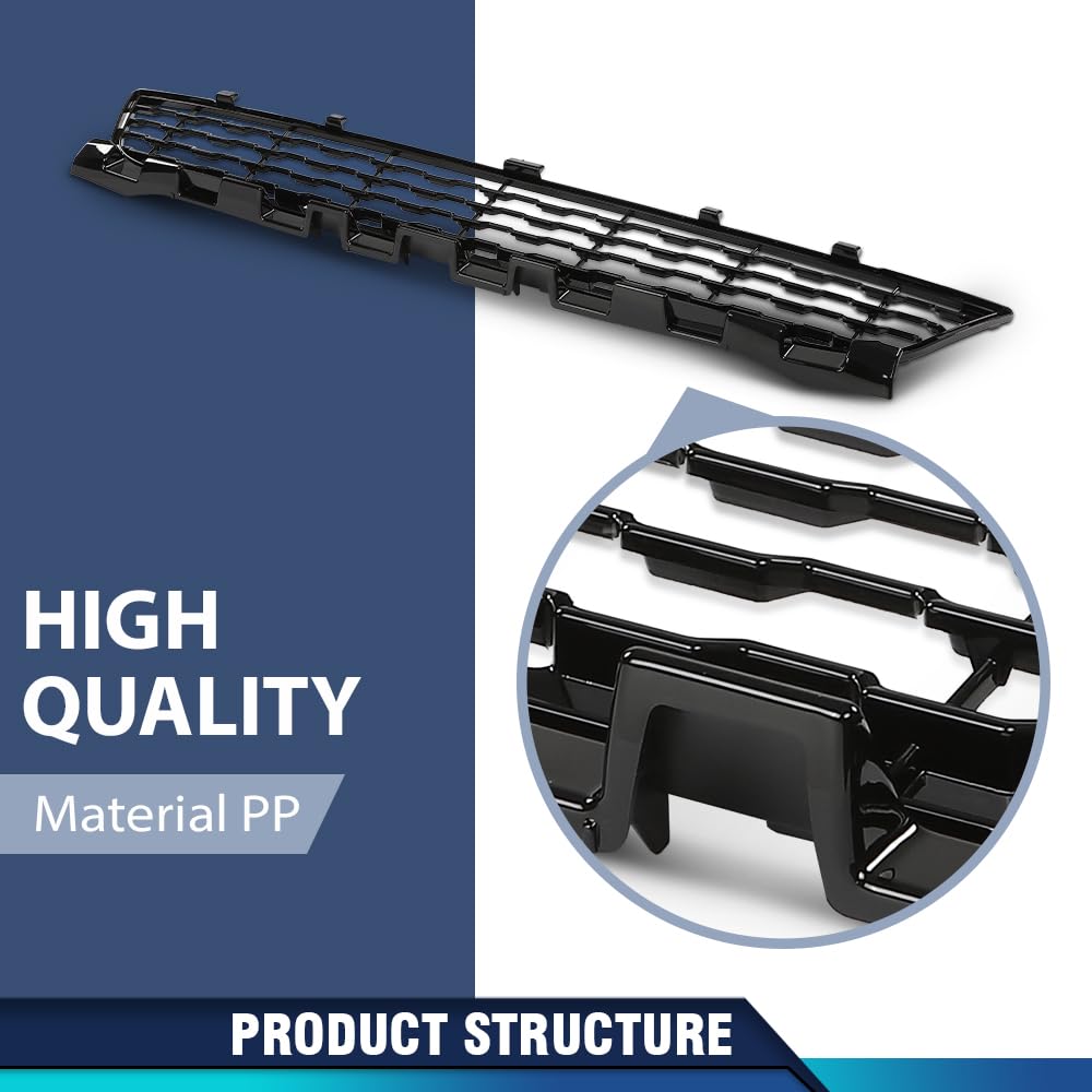 PIT66 Front Center Bumper Grille Primed Compatible with BMW 740e 740i 750i 750Li M760i M760Li 2016-2019 51118092154, BM1036166 Black PP
