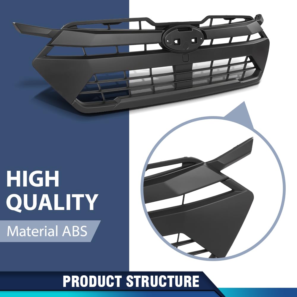 PIT66 Front Bumper Grille Grill Assembly Fit Subaru Crosstrek 2024 Black