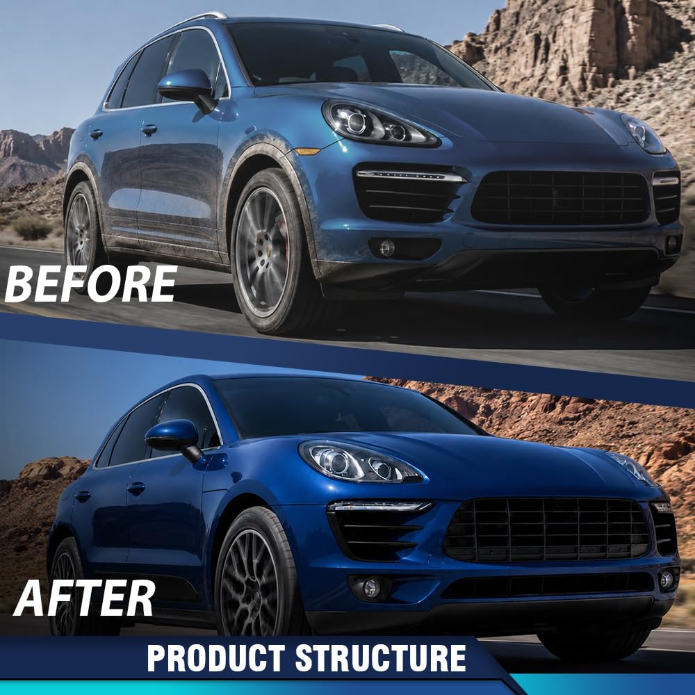 PIT66 Front Bumper Tow Hook Cover ABS Black Fit Porsche Macan 2015-2018