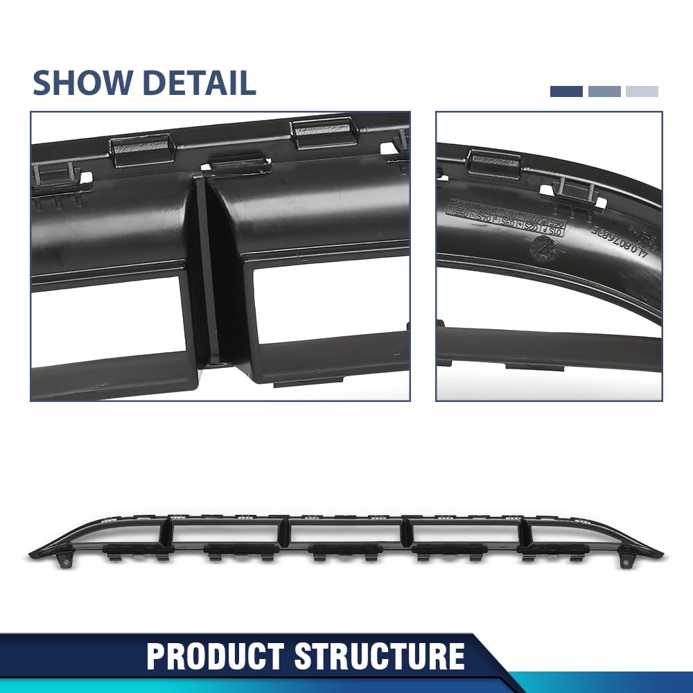 PIT66 Front Bumper Lower Center Grille Cover Black