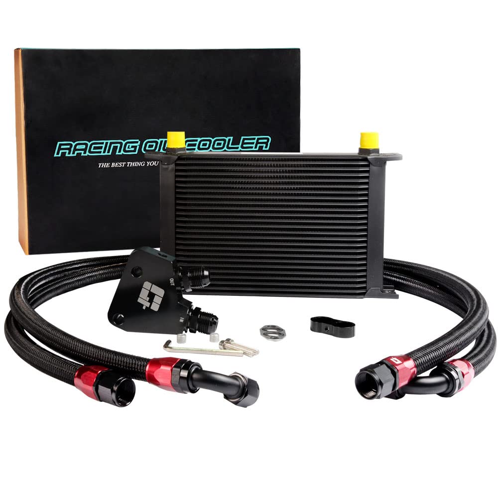 PIT66 25 Row Engine Oil Cooler+Sandwich Plate Compatible with Billet LS3 LS2 LS1 LSX VE HSV