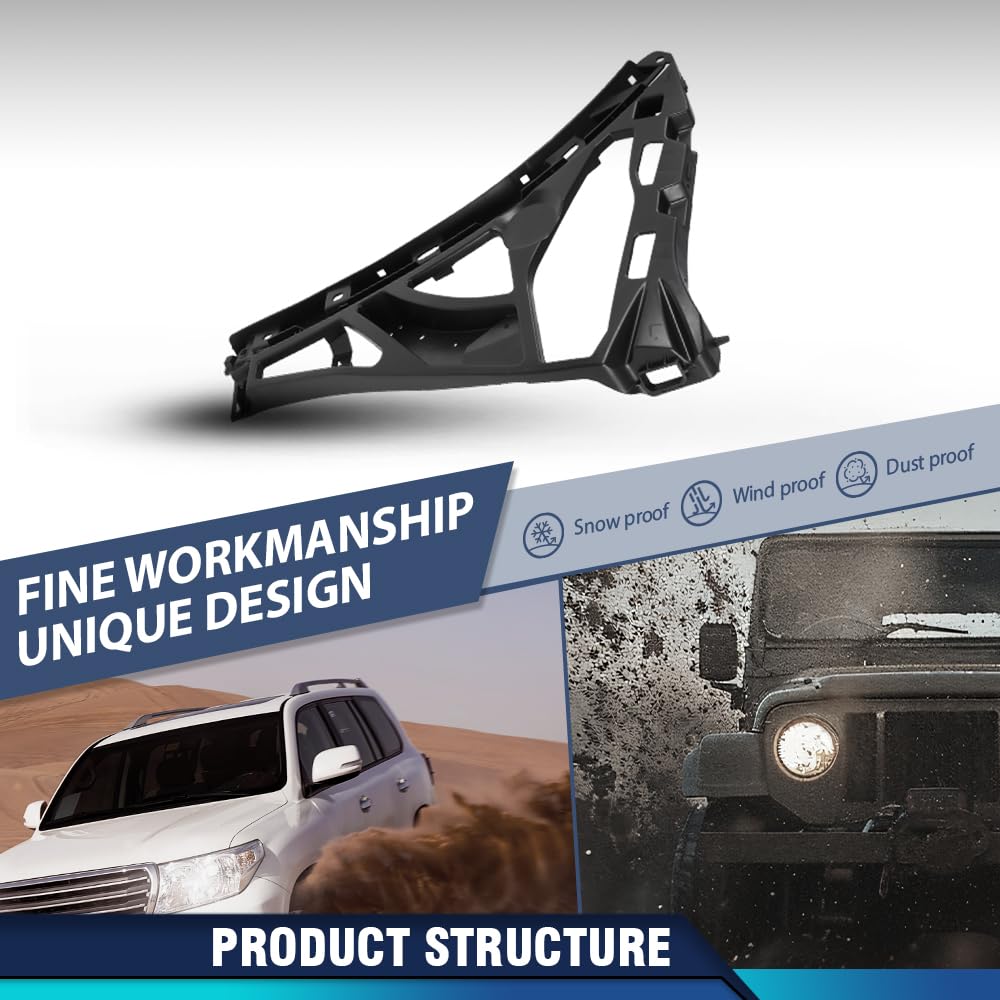PIT66 Front Right Lower Bumper Bracket, Black